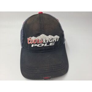 Coors Light Pole 2014 Distressed Mesh Flex Fitted (Seems M-L) Hat Cap Men NASCAR